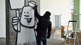 Graffitikünstler verschönern den Bunker