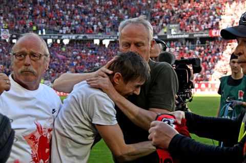 Christian Streich mit einem Flitzer