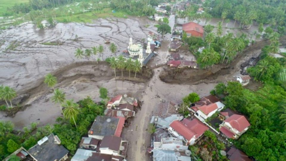 Überschwemmungsgebiet auf Sumatra