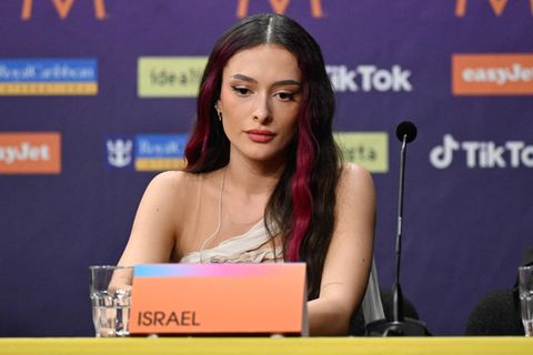 Israels ESC-Teilnehmerin Eden Golan bei einer Pressekonferenz