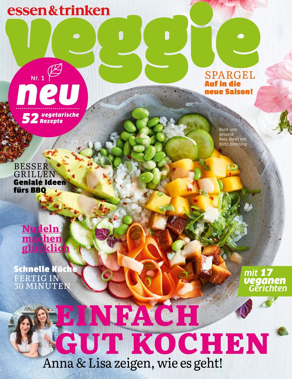 Am 17. Mai erscheint ein neues Magazin unter der Marke »Essen & Trinken«: "Veggie". 116 Seiten. 5,50 Euro am Kiosk oder zu bestellen unter www.essen-und-trinken/veggie