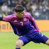 Riss Lücken in die schottische Abwehr und legte so das 2:0 auf, nachdem er kongenial von Gündogan bedient worden war. Sein Freistoß von der Strafraumgrenze war harmlos, bei seinem erfolgreich verwandelten Strafstoß wackelte er den schottischen Keeper Gunn aus, als müsste er Mambo tanzen. Reihte sich ein in die drei Tor-Musketiere mit den Torschützen Wirtz und Musiala.