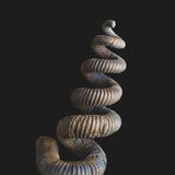 Ammonit in Form einer Wendeltreppe