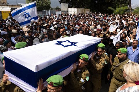 Trauerzug für in Gaza gefallenen israelischen Soldaten