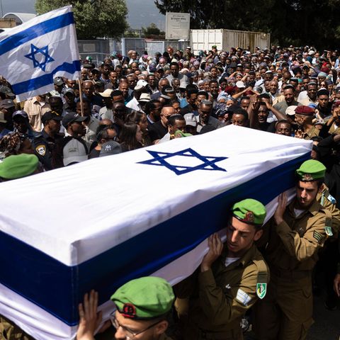 Trauerzug für in Gaza gefallenen israelischen Soldaten