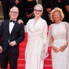 Thierry Frémaux, Meryl Streep, Iris Knobloch auf dem Roten Teppich