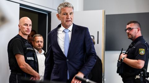 Björn Höcke vor Gericht in Halle.