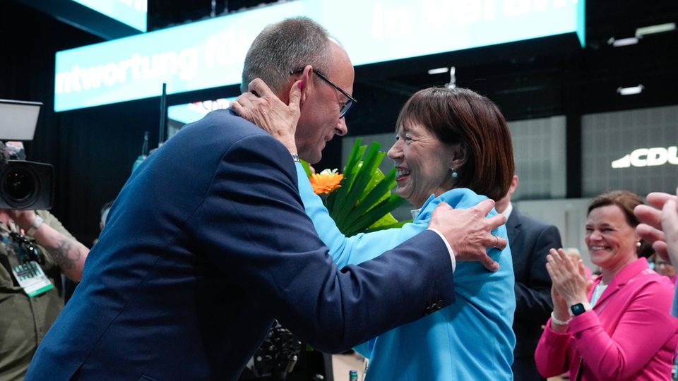 CDU-Chef Friedrich Merz mit Ehefrau Charlotte Merz