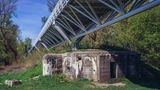 Bunker unter der Brücke der Freheit in der Nähe von Bratislava