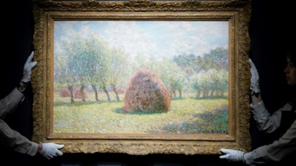 Monets Gemälde "Meules à Giverny" bei Sotheby's
