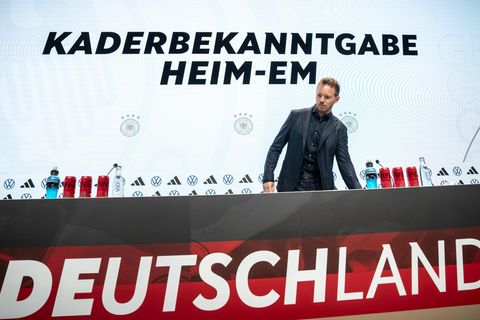 Julian Nagelsmann auf der Pressekonferenz zur Nominierung des vorläufigen DFB-Kaders: großes Lob für den "Connector"