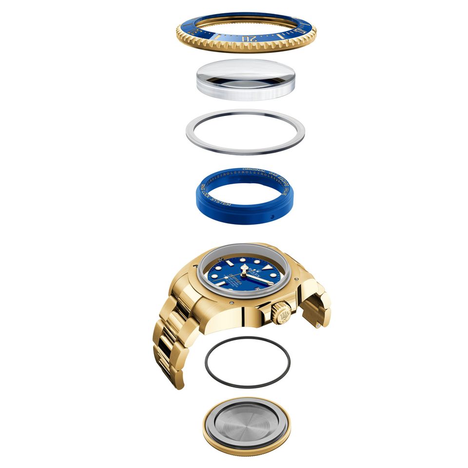 Aufbau einer "Deepsea" on Rolex 322g, 18 KT Vollgold vorgestellt 2024 Watches & Wonders