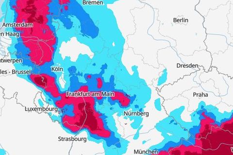 Unwetter: Das Bild zeigt die Gewitterwarnung für Deutschland.