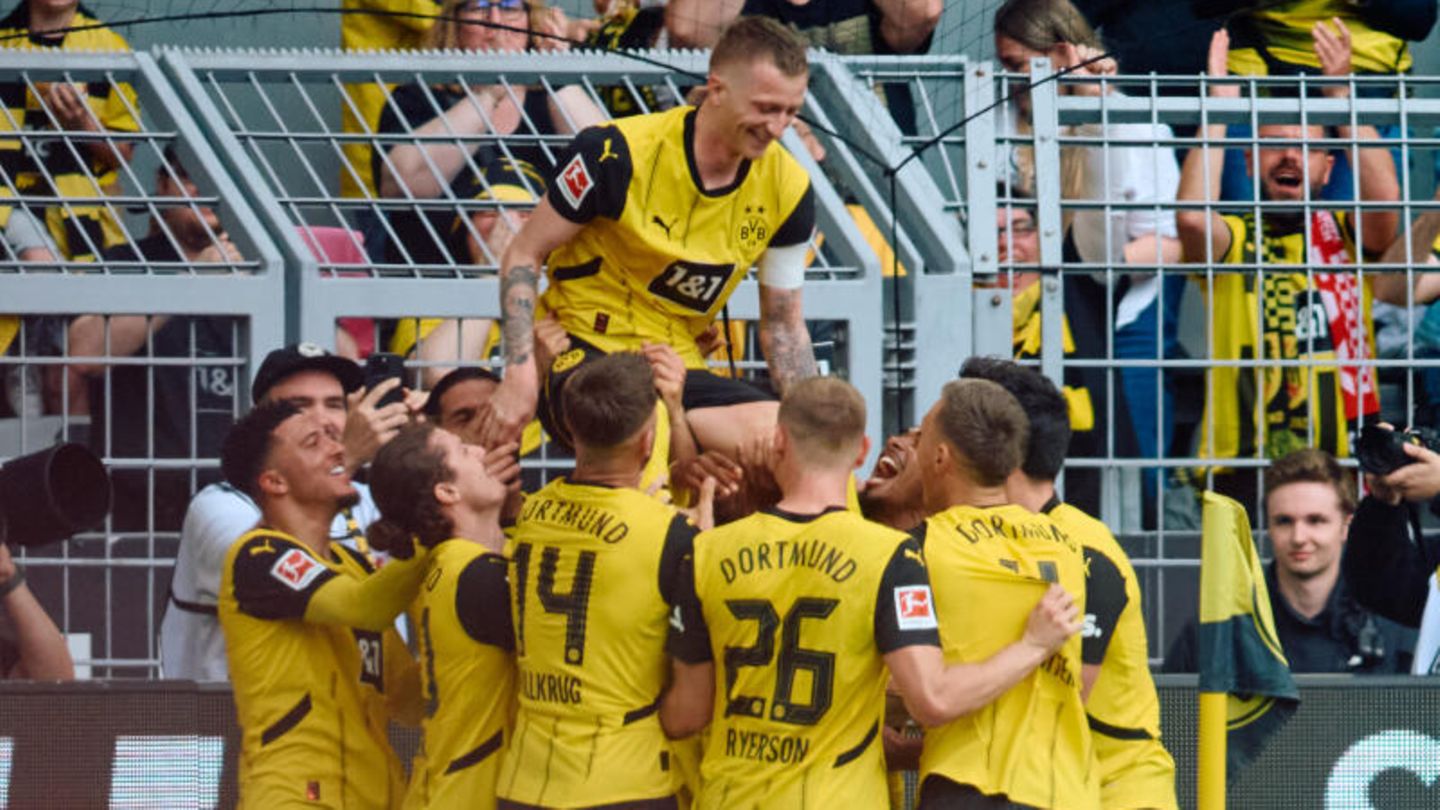 Der Dortmunder Kapitän revanchiert sich prompt für die Standing Ovations mit einem Traumtor gegen Darmstadt 98. Seine Team-Kollegen feierten mit.