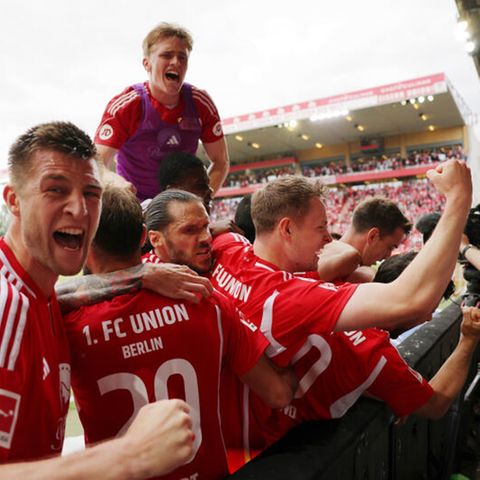 Spieler von Union Berlin feiern