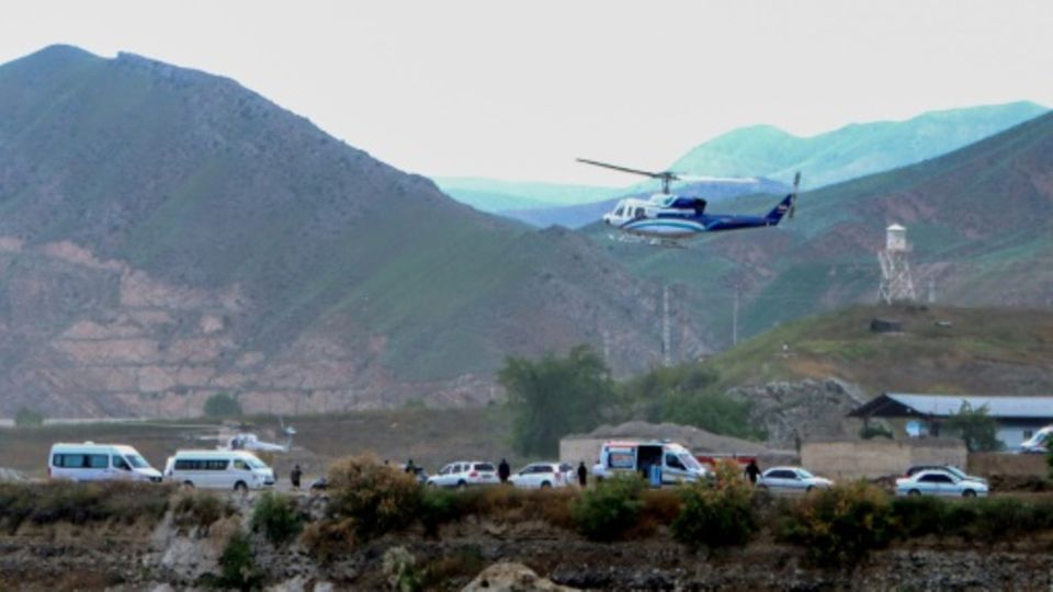 Der Hubschrauber mit Raisi an Bord am 19. Mai