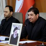 Mohammed Mochber, jetzt amtierender Präsident der Islamischen Republik Iran, leitet eine Kabinettssitzung