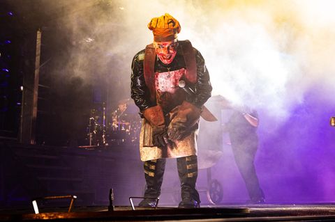 Rammstein: Till Lindemann auf der Bühne bei einem Konzert in Prag, 11. Mai 2024