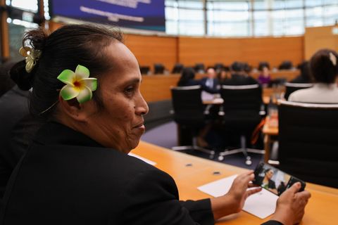 Vertreter im Saal des Internationalen Seegerichtshofs