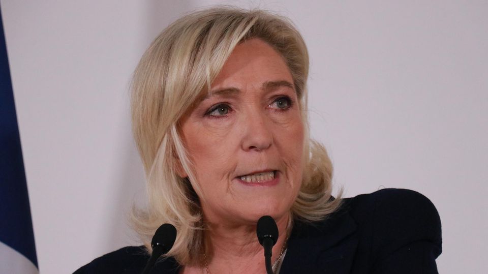 Frankreichs rechte Parteichefin Marine Le Pen bei einer Veranstaltung im Januar  