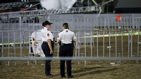 Sicherheitskräfte am Unglücksort