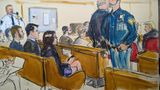 Rückendeckung der Trumpisten: Matt Gaetz (2.v.l.) und Lauren Boebert  (3.vl.) unterstützen demonstrativ den angeklagten Ex-Präsidenten. Viele Republikaner suchen derzeit die Nähe Trumps, nicht wenigen wird nachgesagt, sie wollten sich auf diese Weise als Vizepräsidentschaftskandidaten empfehlen