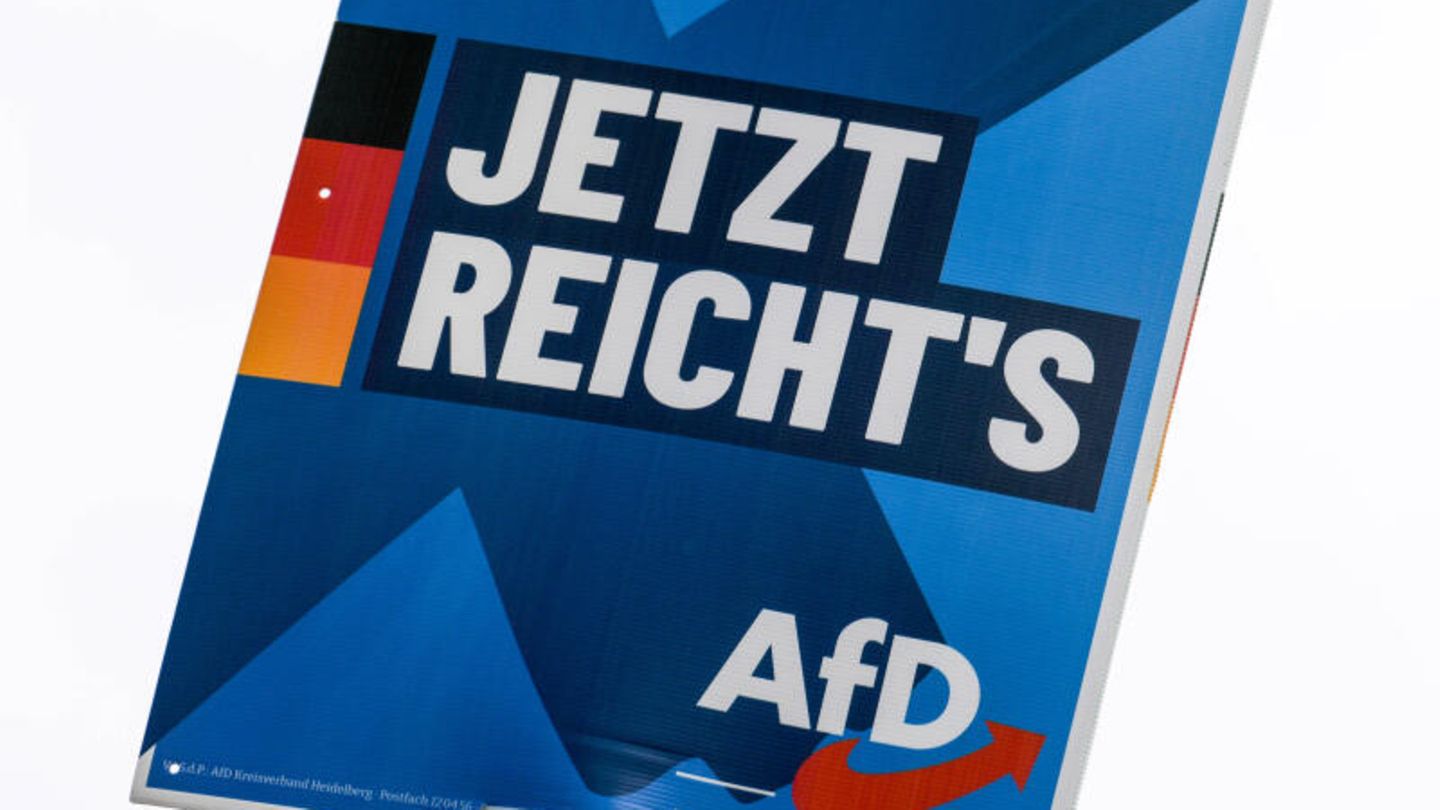 Wahlplakat der AfD-Partei Alternative für Deutschland mit der Aufschrift: Es reicht