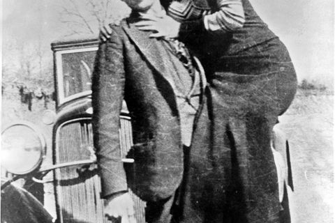 Bonnie Parker und Clyde Barrow wurden am 23. Mai 1934 von der Polizei gestellt und erschossen.