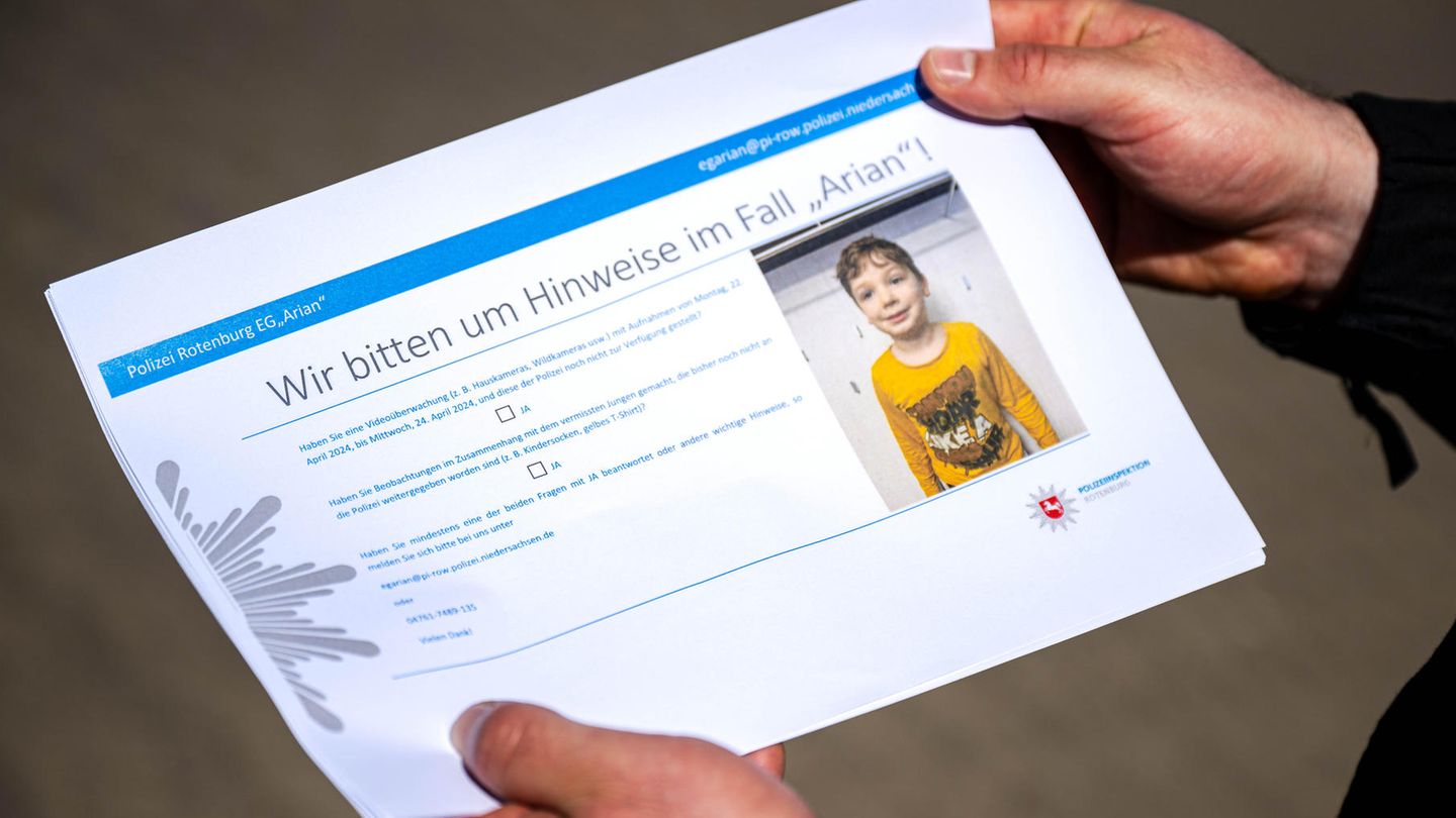 Hinweisblatt des vermisstes Kindes Arian aus Bremervörde