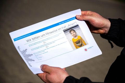 Hinweisblatt des vermisstes Kindes Arian aus Bremervörde