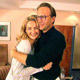 Frauke Ludowig und Kevin Costner
