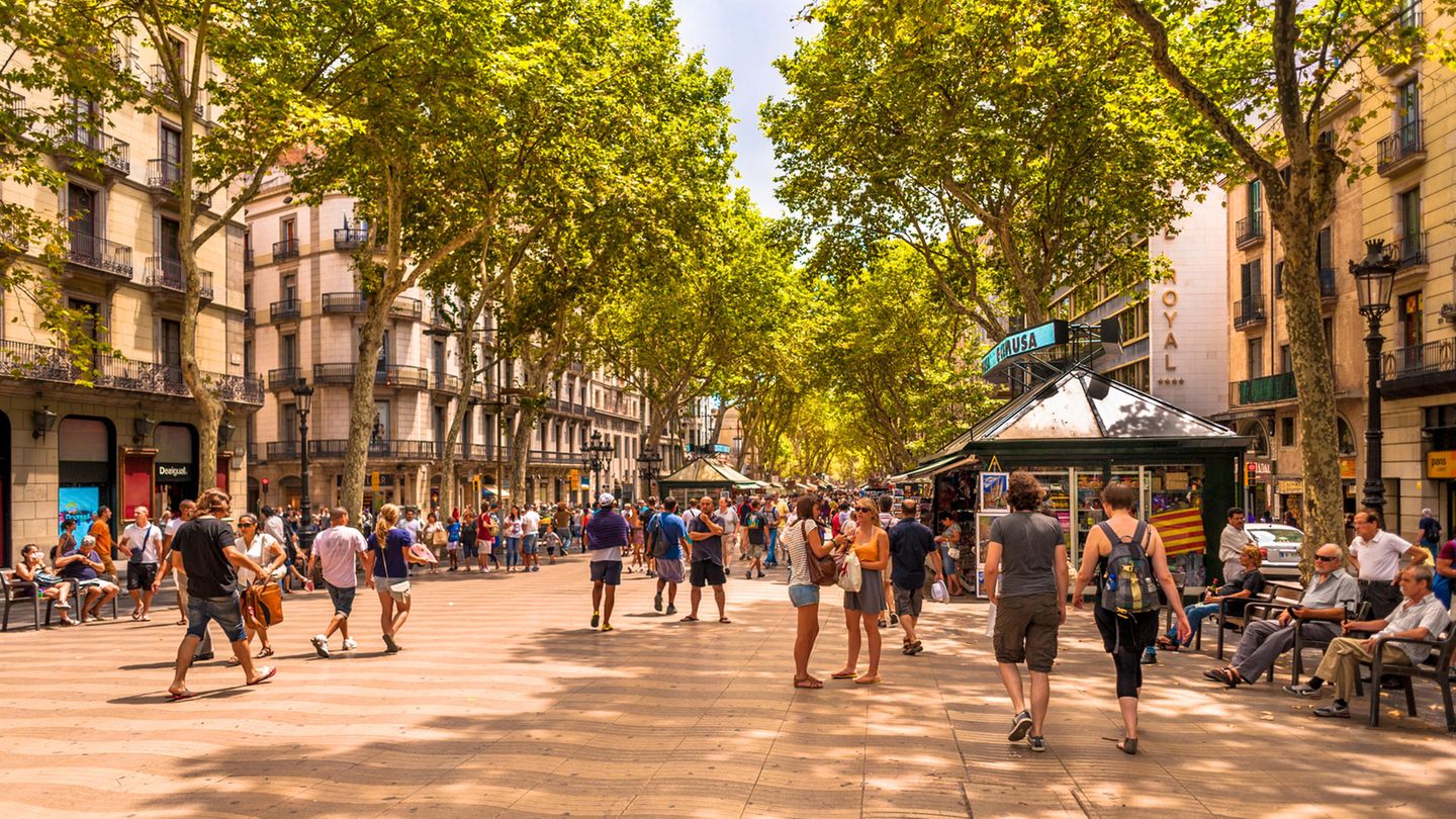 Platz 5: Las Ramblas, Barcelona, Spanien Las Ramblas Barcelona