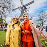 Brigitte Macron und Königin Máxima auf dem Keukenhof