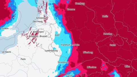 Unwetter im Anmarsch: Das Bild zeigt die Gewitterwarnung für Deutschland am Sonntag. Eine stets aktuelle Version finden Sie im Artikel