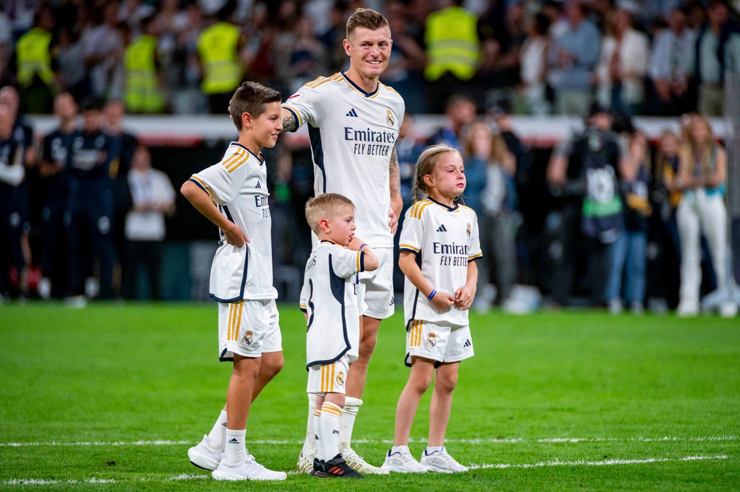 Für die Kinder war es ein emotionaler Moment - aber auch für den Vater. 