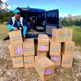 Hilfsmittel stapeln sich von Unicef