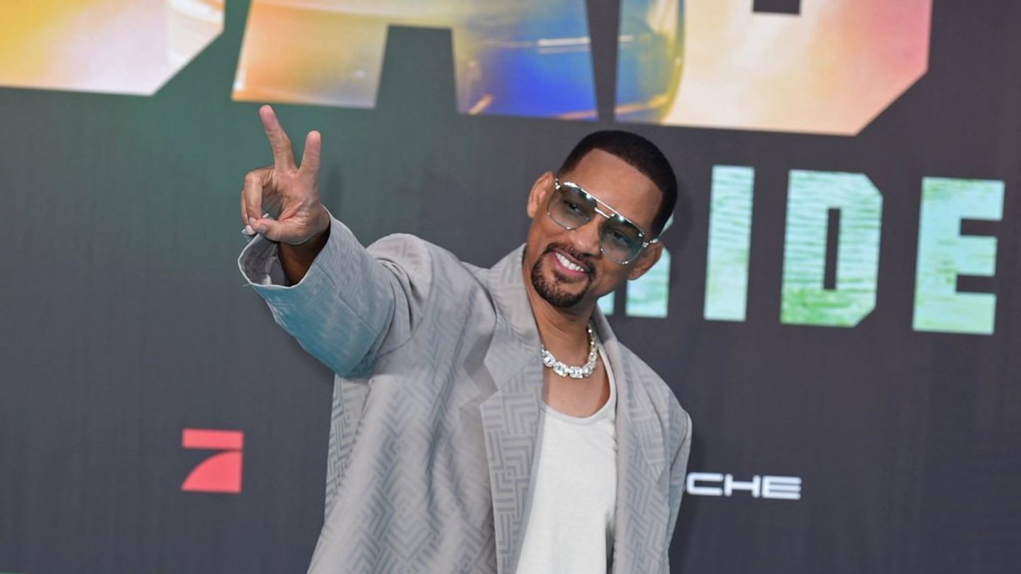 Will Smith bei seinem Auftritt in Berlin.