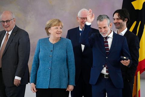 Angela Merkel und Ulrich Matthes