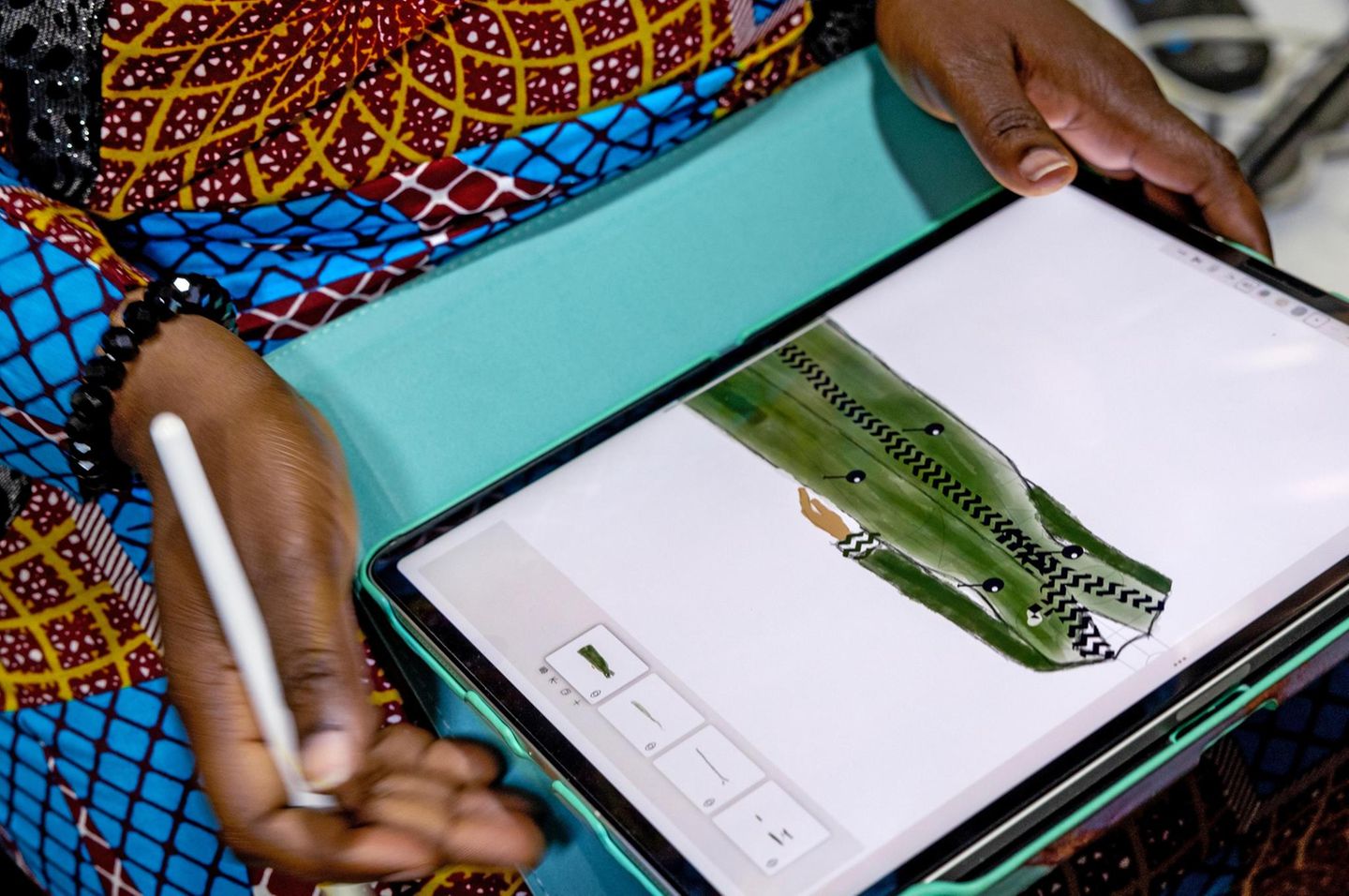 Entwurf auf Tablet