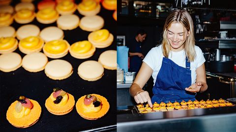 Genuss-Redakteurin Denise Wachter belegt im "100/200" Macarons