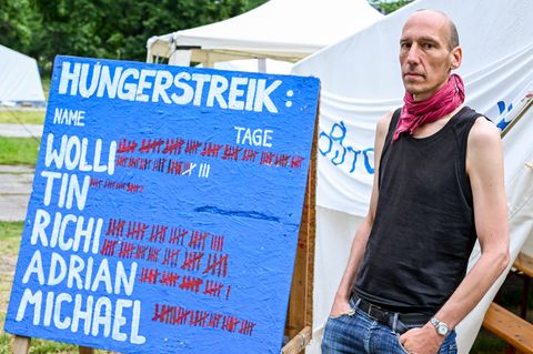 Klimaaktivist Wolfang Metzeler-Kick hungert seit mehr als 80 Tagen