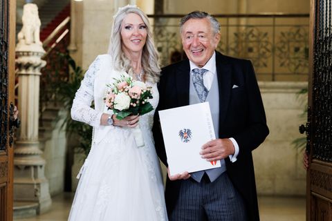 Richard Lugner und Simone Reiländer bei ihrer Hochzeit in Wien