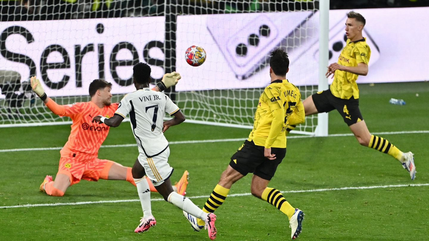 Nur neun Minuten später legte Vinícius Júnior mit dem 2:0 für die Spanier nach.