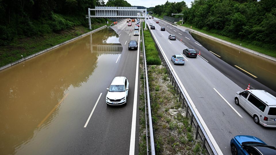Unwetter - A9-Sperrung