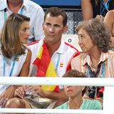 Auf den Zuschauerränge bei den Olympischen Spiele