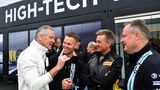 Henry Maske, Boxlegende und Weltmeister im Halbschwergewicht, im Gespräch mit Rainer Dörr, Thomas Michel, Research & Development Director Deutschland bei Pirelli und Christian Gebhardt Fahrer beim 24h Rennen auf dem KTM X-Bow GT2.