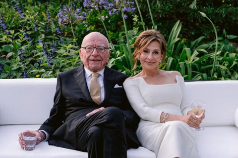 Hochzeitsfoto von Rupert Murdoch und Elena Schukowa