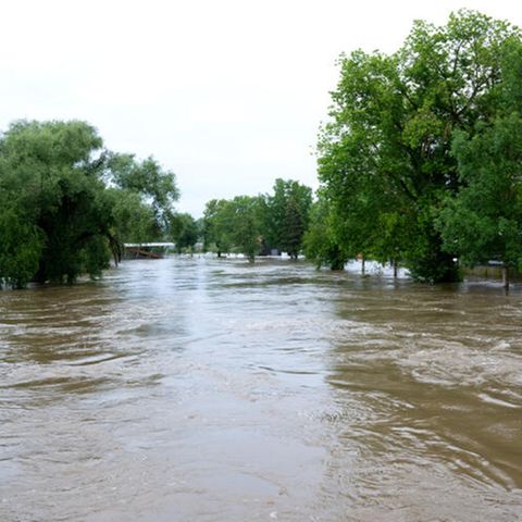 Hochwasser in Reichertshofen in Bayern