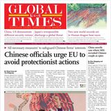 Die Titelseite der englischsprachigen chinesischen Zeitung "Global Times" berichtet auch lieber über Mexikos neue Präsidentin