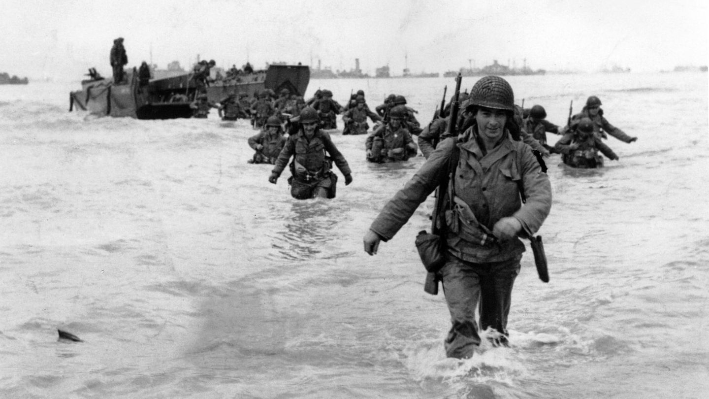 Historisches Bild zeigt die Landung in der Normandie am D-Day im Juni 1944